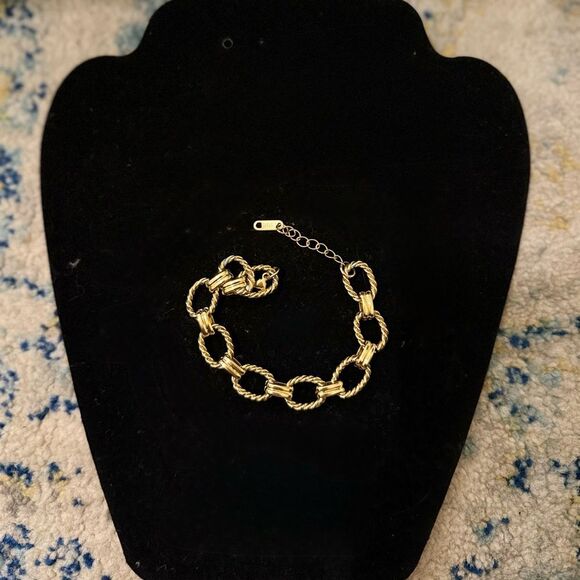 Stainless steel Gold Chain Link Bracelet - Picture 1 of 2